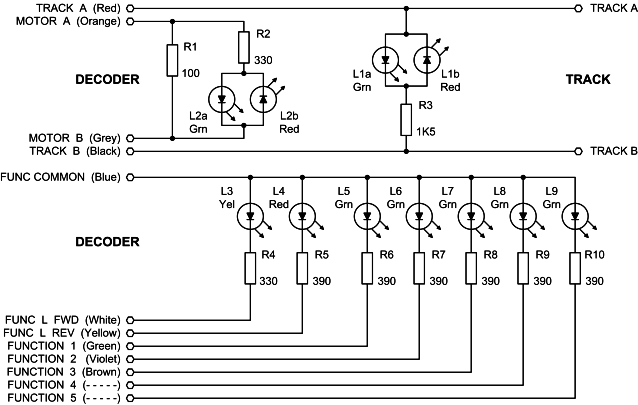 DCC Decoder Tester - Version 2 - Schematic